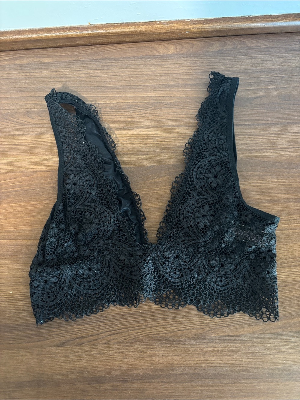 Victoria's Secret Black Lace Plunge Bralette